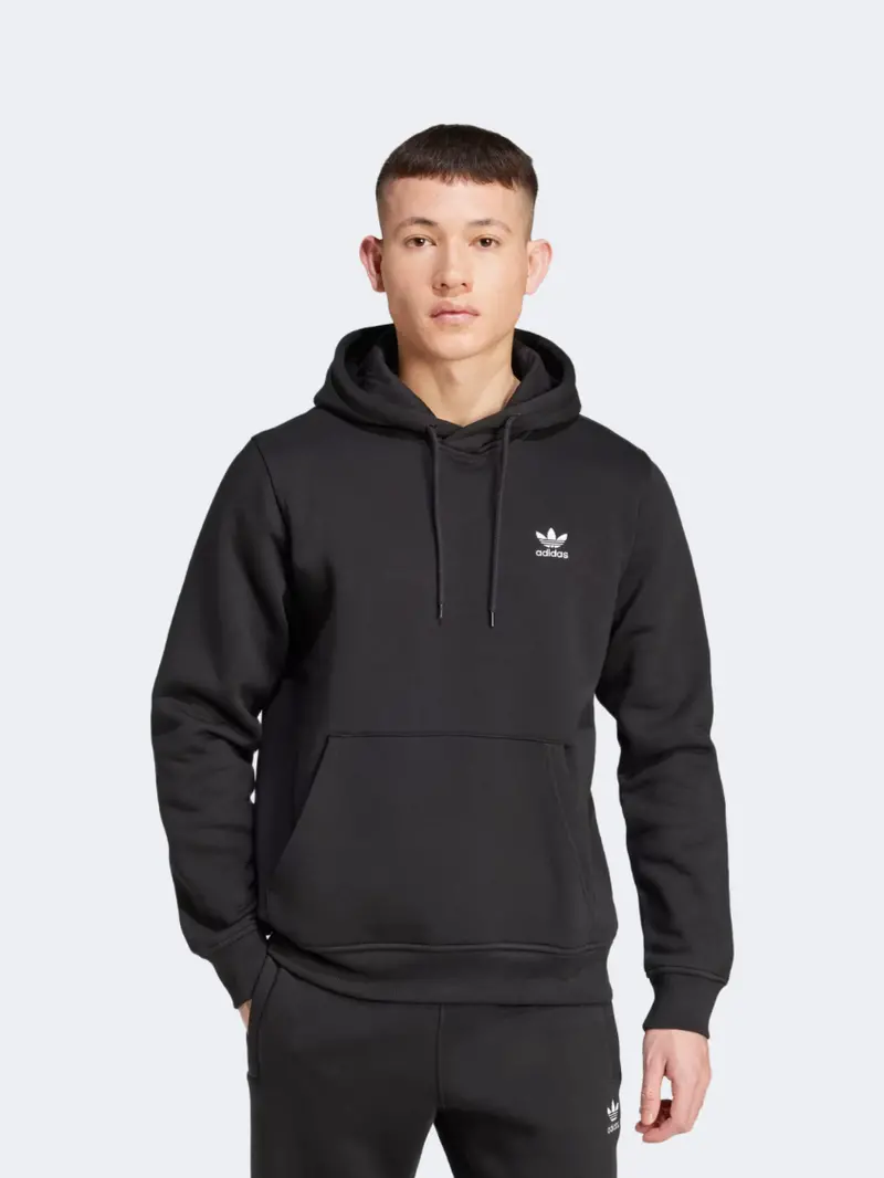 Adidas Men'S Originals Trefoil Essentials Hoodie In Black 1