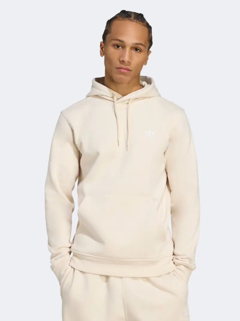 Adidas Men'S Originals Trefoil Essentials Hoodie In Wonder White 1