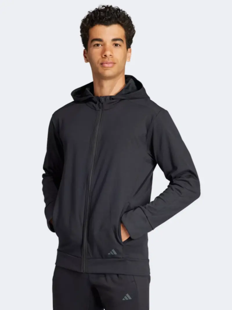 Adidas Men'S Yoga Base Black Training Hoodie 1