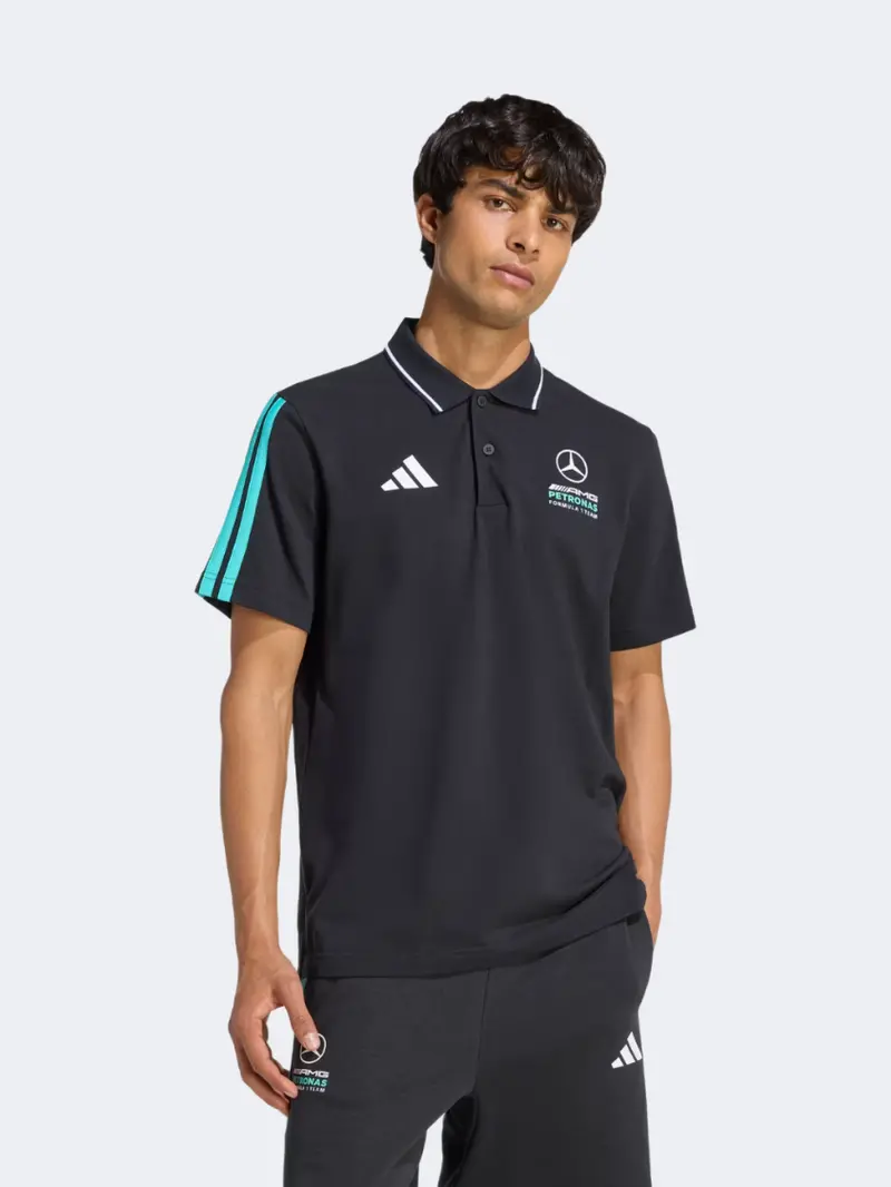 Adidas Mercedes-Amg Petronas F1 Team Dna Men'S Black Motorsport Polo 1