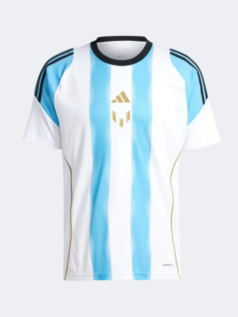 Adidas Messi Men'S Football Jersey – White/Blue Burst 1