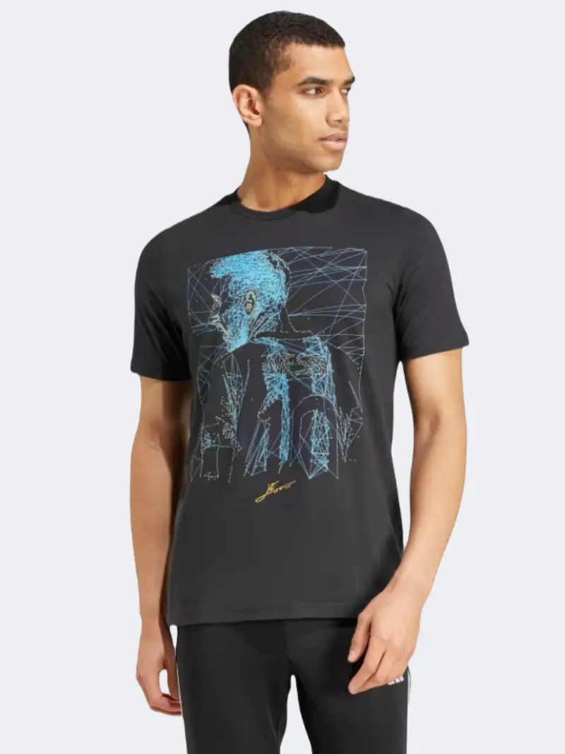 Adidas Messi Men'S Football Top – Black & Blue 1