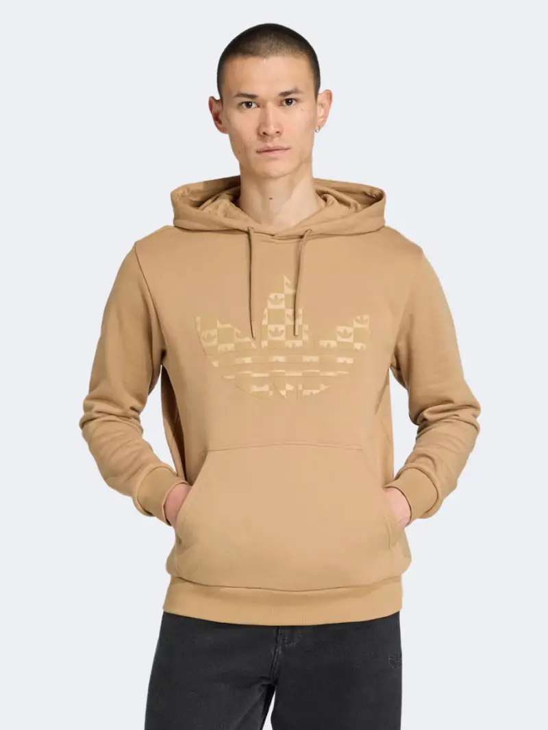 Adidas Monogram Regular-Fit Hoody For Men – Cardboard Shade 1