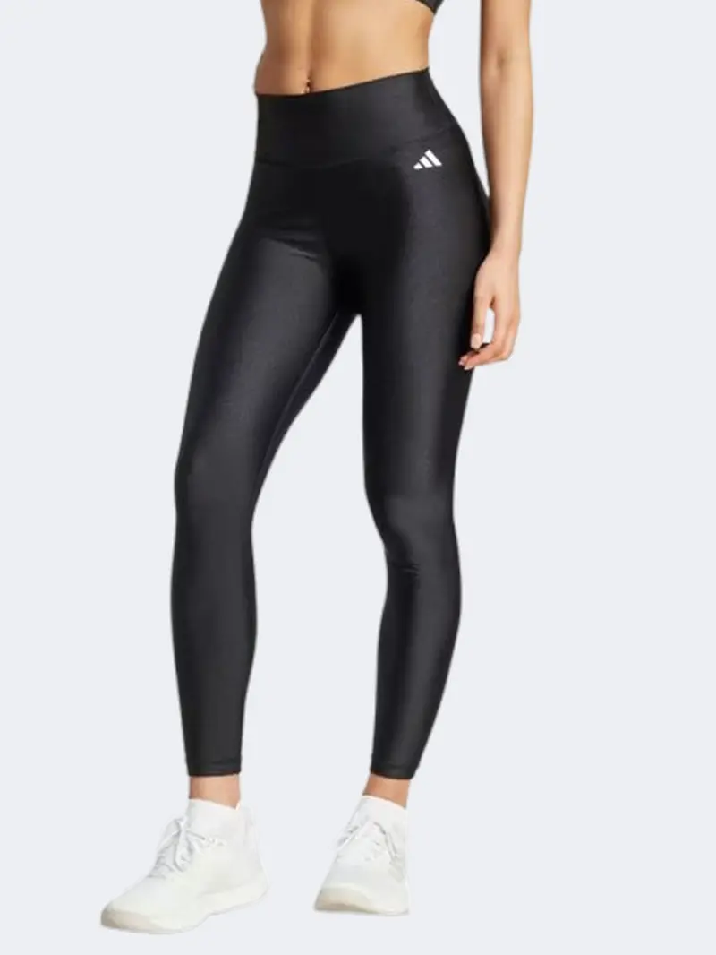 Adidas Optime Essentials Shine Women'S High-Waisted Training Tights – Core Black 1