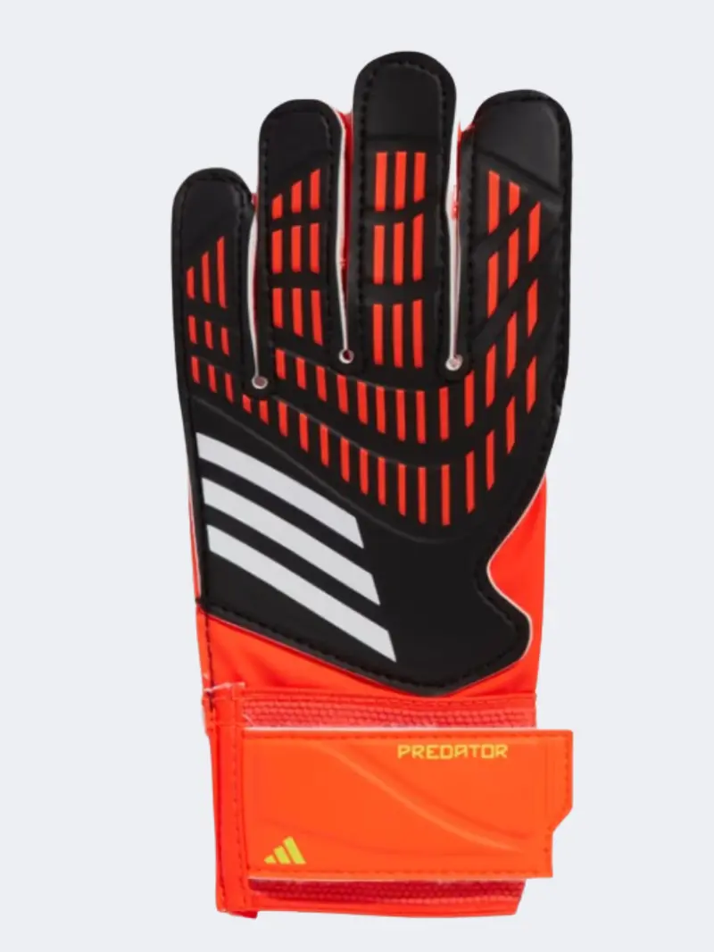Adidas Predator Youth Football Gloves – Black, Red, Yellow 1