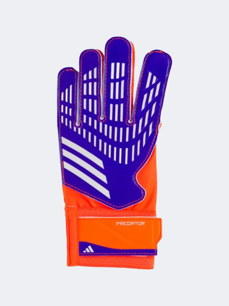 Adidas Predator Youth Football Gloves – Blue/Solar Red/White 1