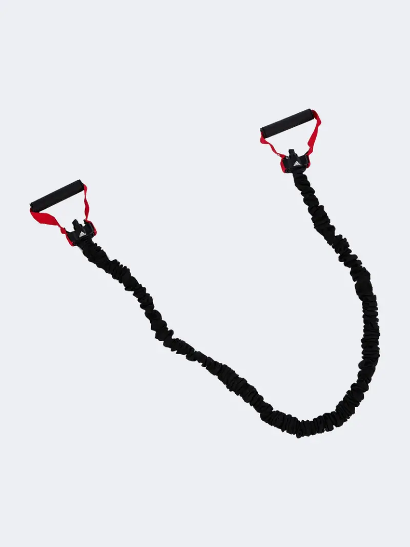 Adidas Resistance Band Set – Level 2 Medium-Strength Power Tube (Black/Red) 1