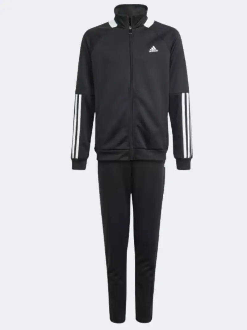 Adidas Sereno Boys' Matching Sportswear Track Suit – Black/White 1