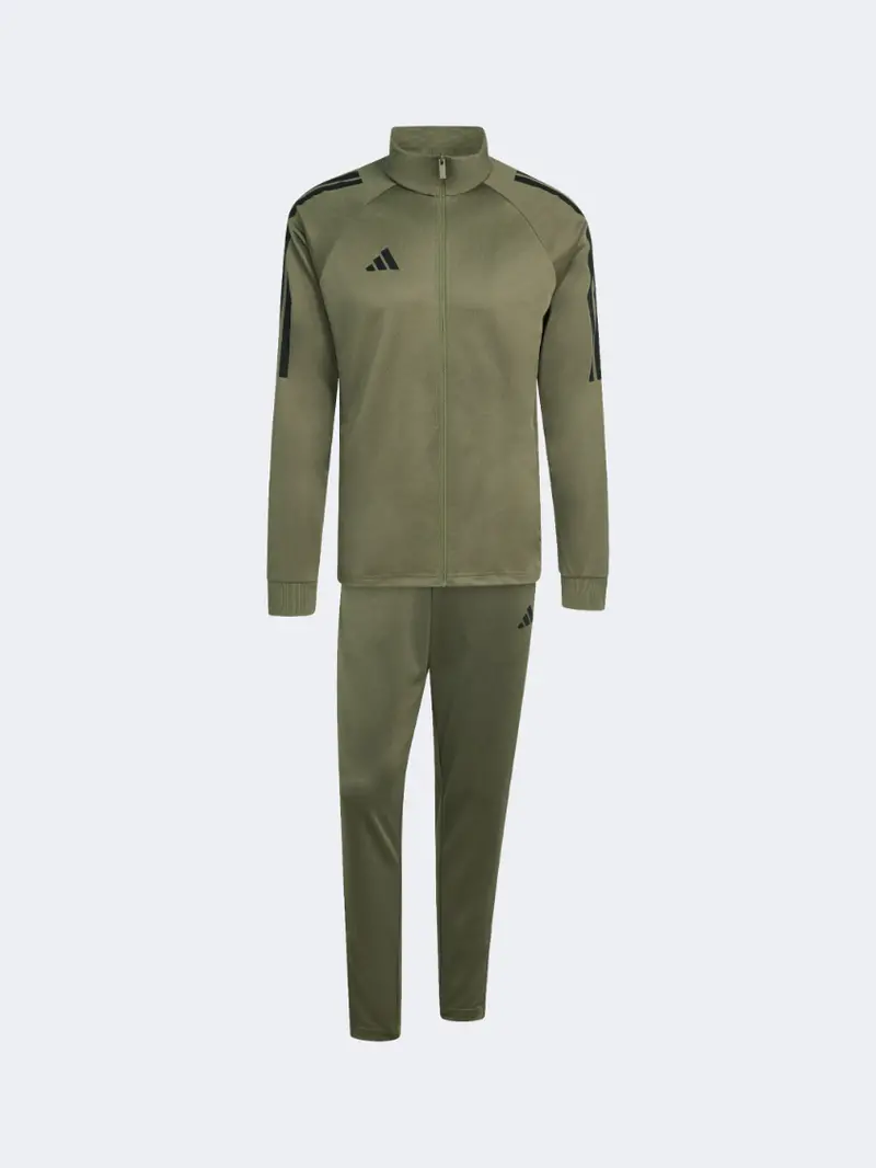 Adidas Sereno Men'S Sporty Tracksuit – Olive Strata 1