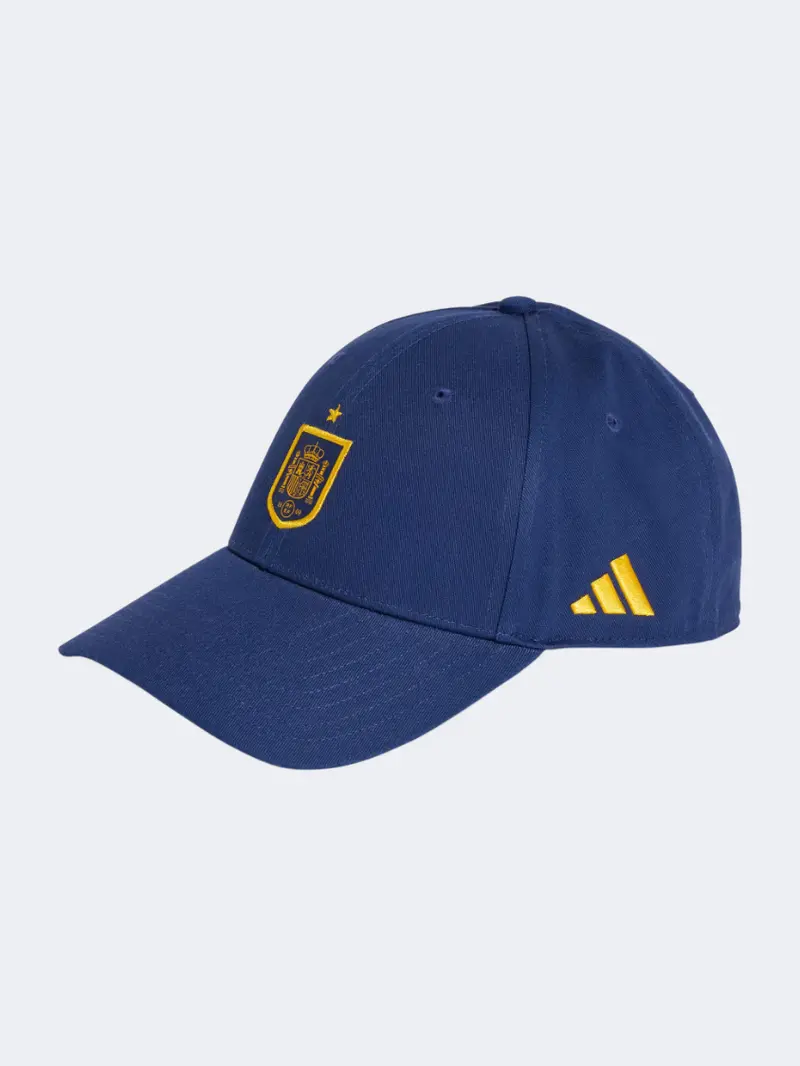 Adidas Spain 2026 National Team Unisex Soccer Cap – Dark Blue/Yellow 1