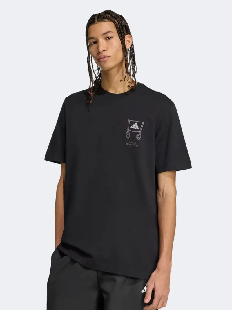 Adidas Stadium Crowd Graphic T-Shirt – Men'S Black 1