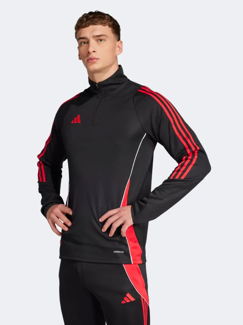 Adidas Tiro 24 Men'S Football Training Jacket – Black & Pure Ruby 1