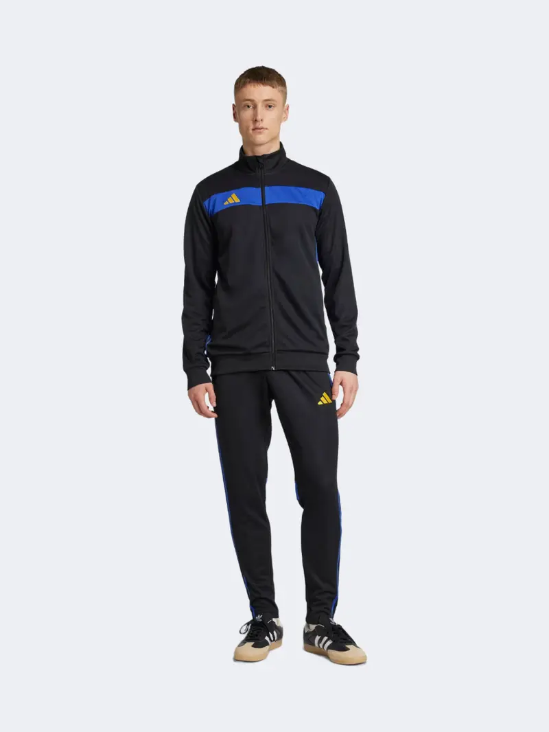 Adidas Tiro 25 Essentials Men'S Football Tracksuit – Black, Blue & Yellow 1