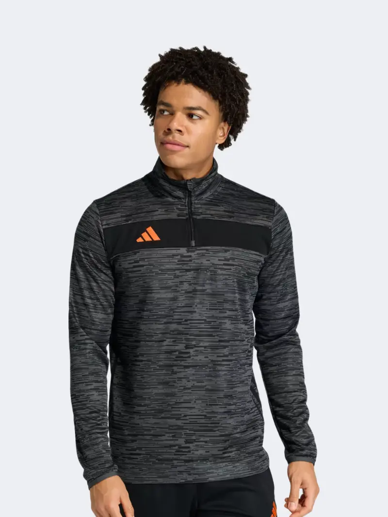 Adidas Tiro 25 Men'S Black, Grey & Orange Football Long-Sleeve Top 1