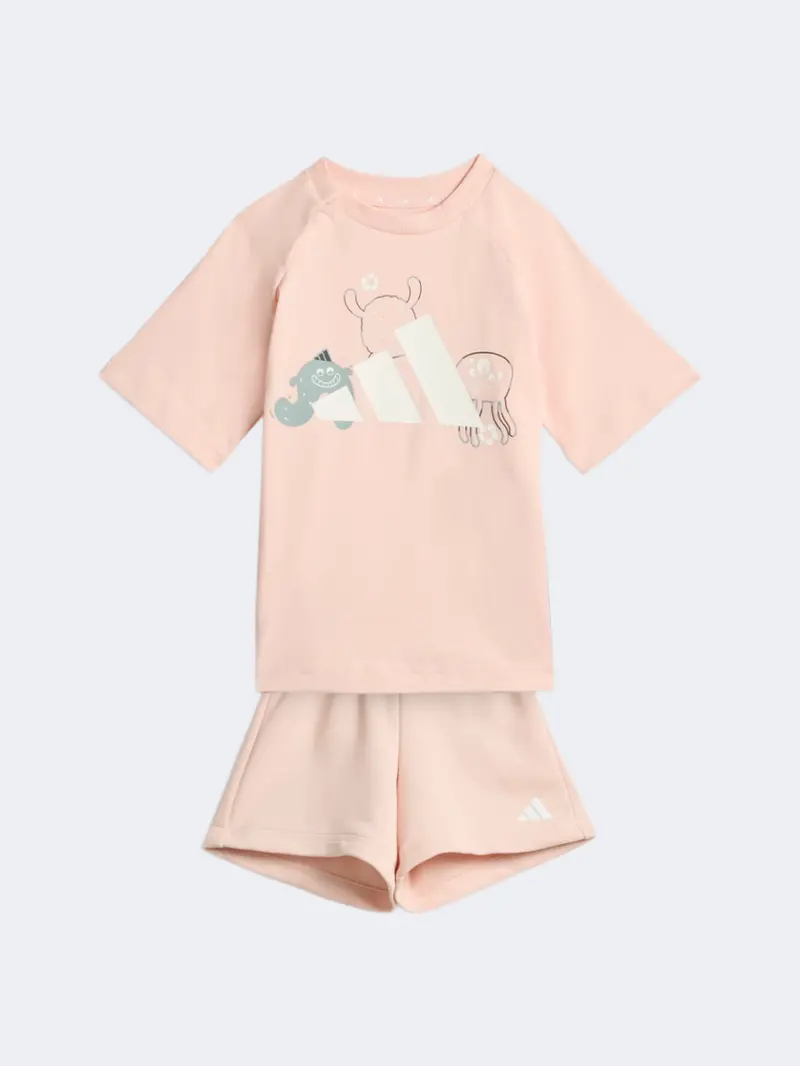 Adidas Tiro Nster Baby Girls' Blush Pink Sportswear Set 1