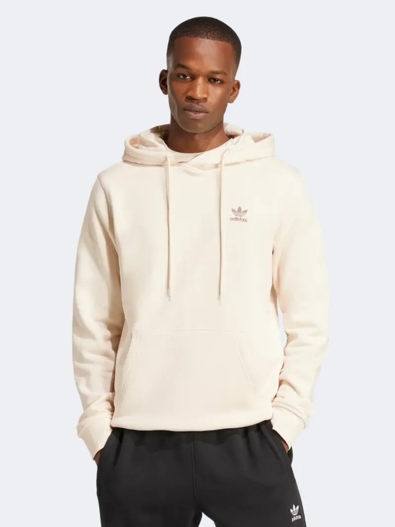 Adidas Trefoil Essentials French Terry Men'S Original Hoodie – Wonder White 1