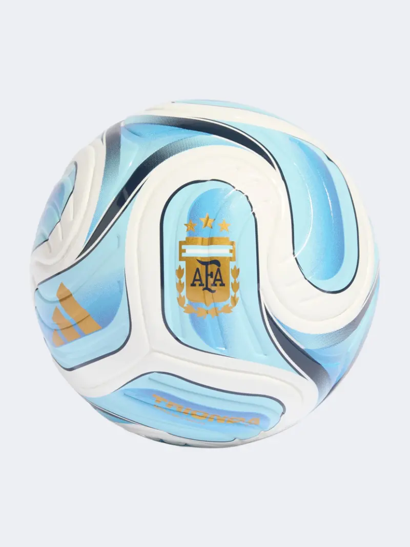 Adidas Trionda Argentina Mini Football – Club Edition, White/Icey Blue 1