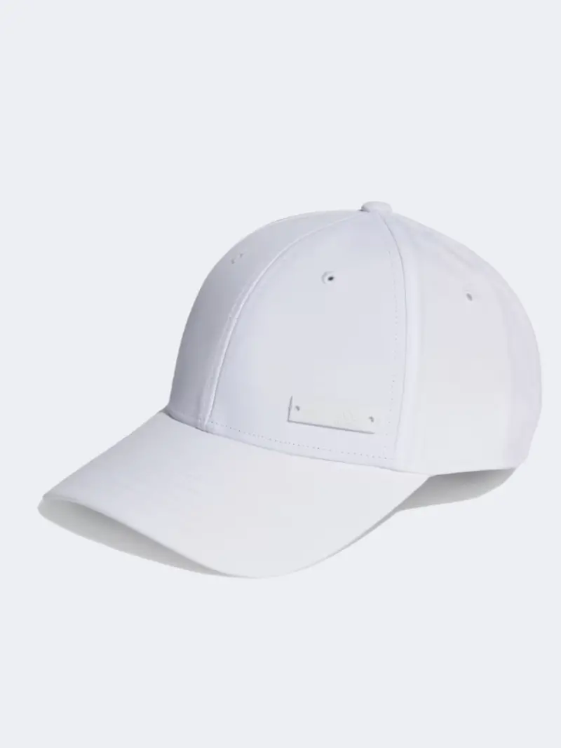 Adidas Unisex Metal Badge Lightweight Baseball Cap In White 1