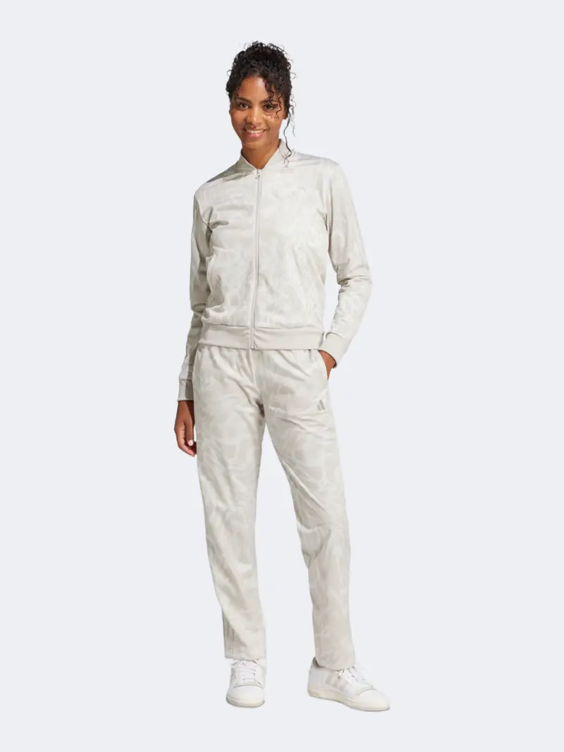 Adidas Women'S Multicolor & Beige 3-Stripes Tracksuit Set 1