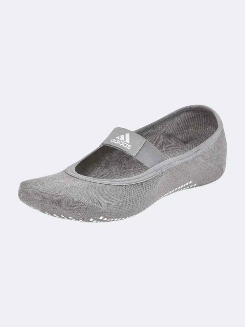 Adidas Yoga Grip Socks – Unisex, Grey (S/M Fit) 1
