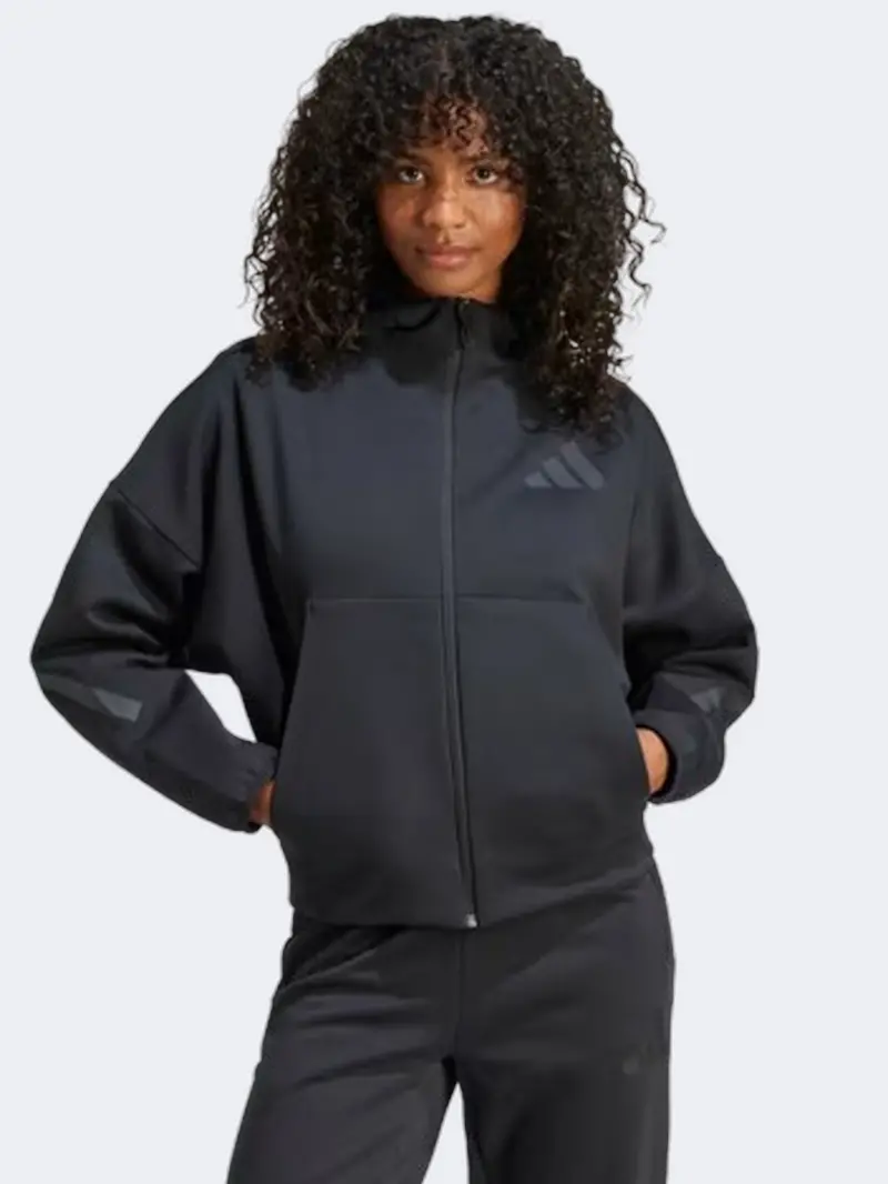 Adidas Z.N.E. Women'S Sportswear Hoodie – Classic Black 1