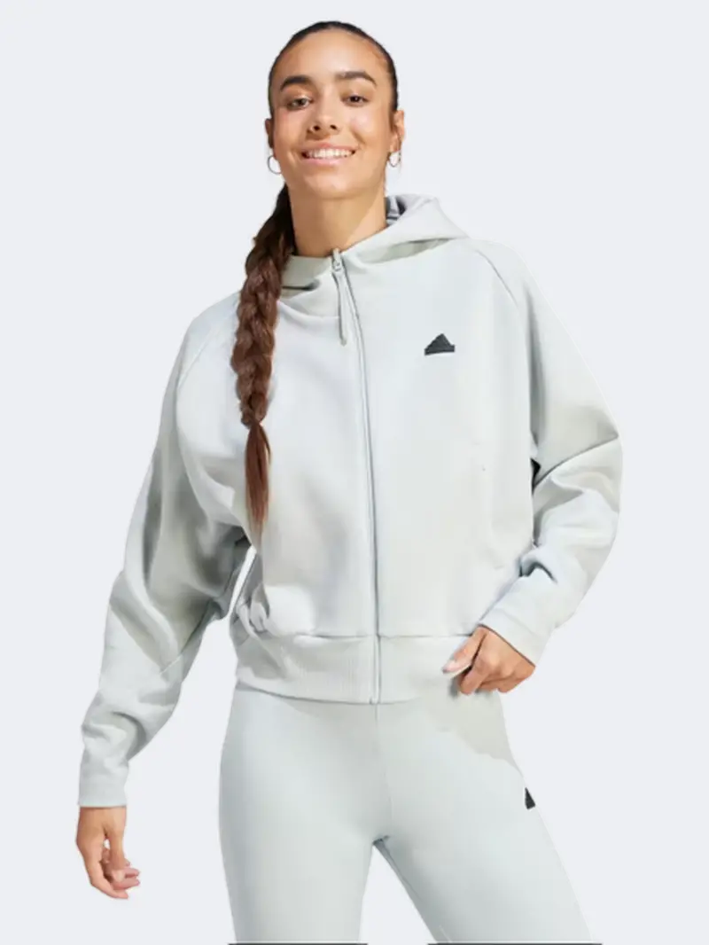 Adidas Zne Full-Zip Hoodie For Women – Wonder Silver Sportswear 1