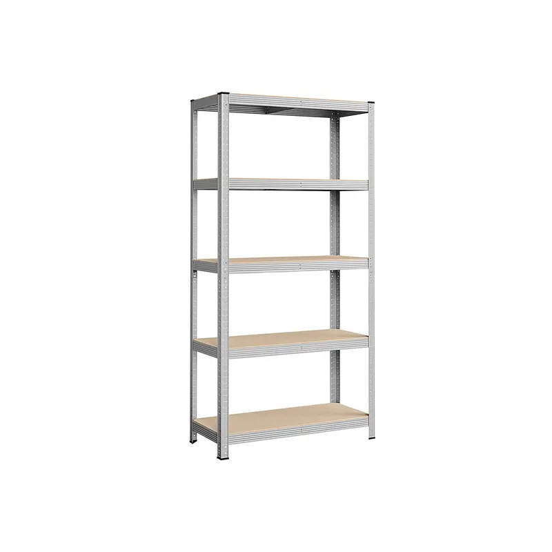 Adjustable Heavy-Duty Steel Shelving Unit – Silver, 5-Tier Configuration With 875 Kg Max Capacity 1