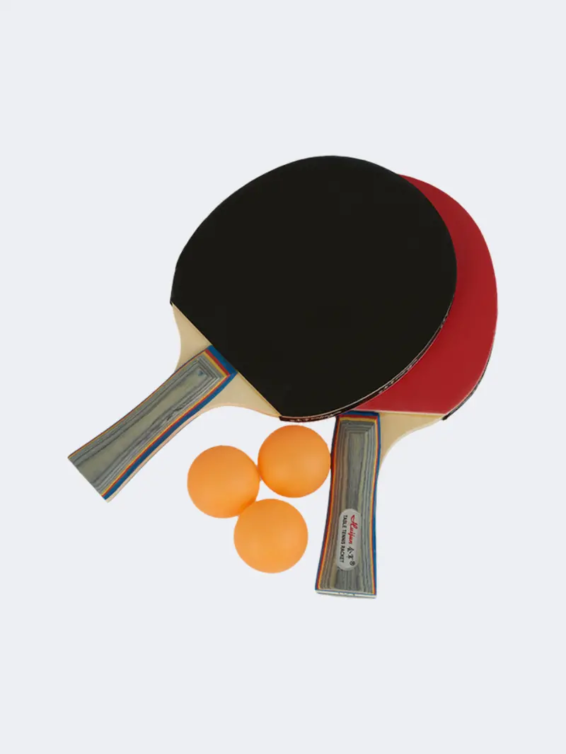 Aln Table Tennis Racket Set – Includes Balls, Black & Red Ping Pong Kit 1