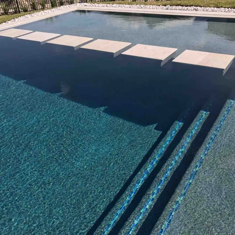 Aqua Blend Iridescent Glass Pool Tile – 1X2 Inch 1