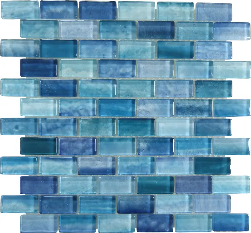 Aqua Glass Mosaic Tile – 1 In X 2 In 1