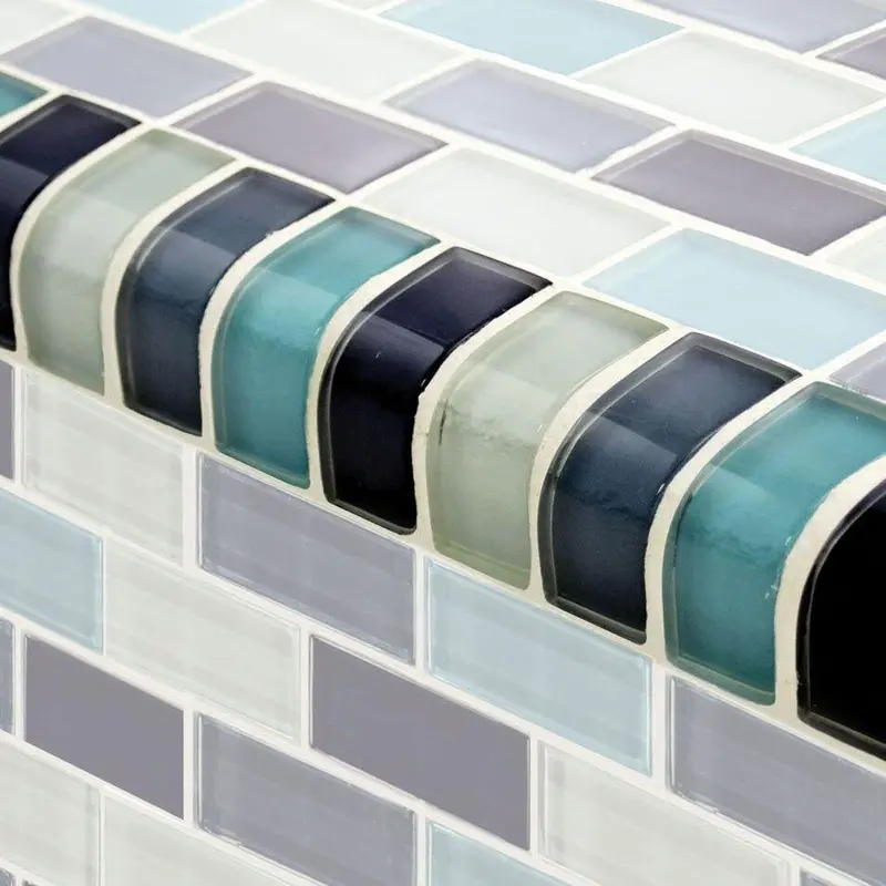 Aquamarine Glass Pool Trim – 1 Linear Foot 1