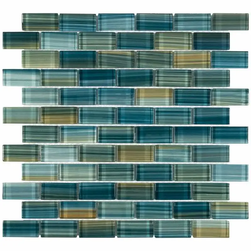Aquarella Aqua Glass Mosaic Tile (1" X 2") 1