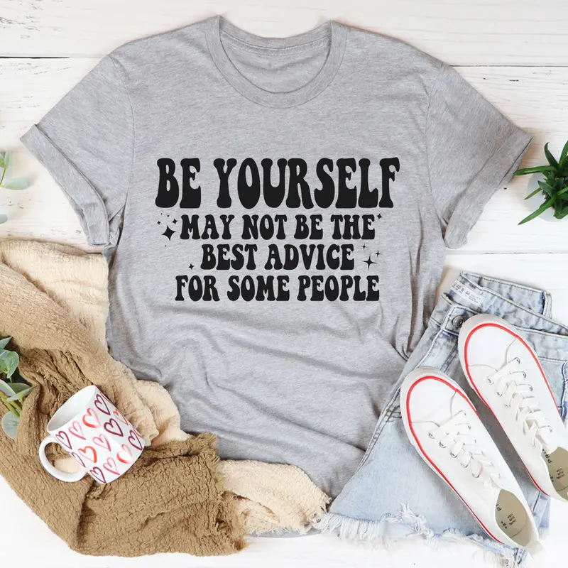 Authentic 'Be Yourself' Minimalist Confidence T-Shirt 1