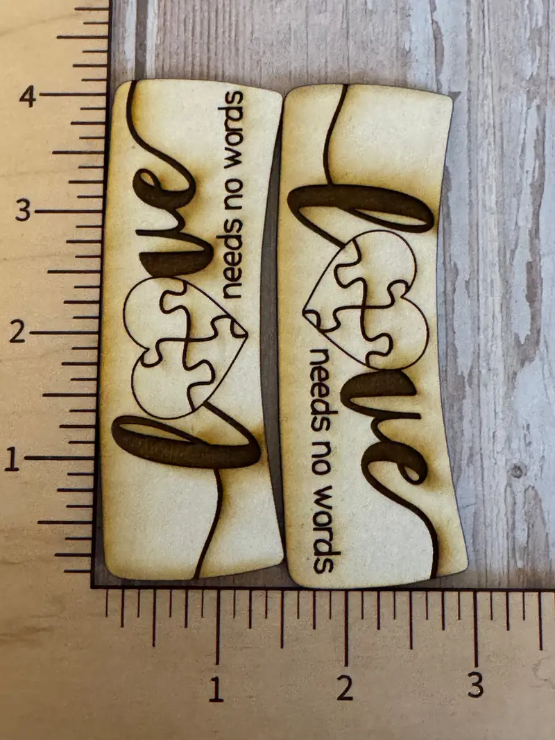Autism Awareness Claw Clip – 'Love Needs No Words' Design 1