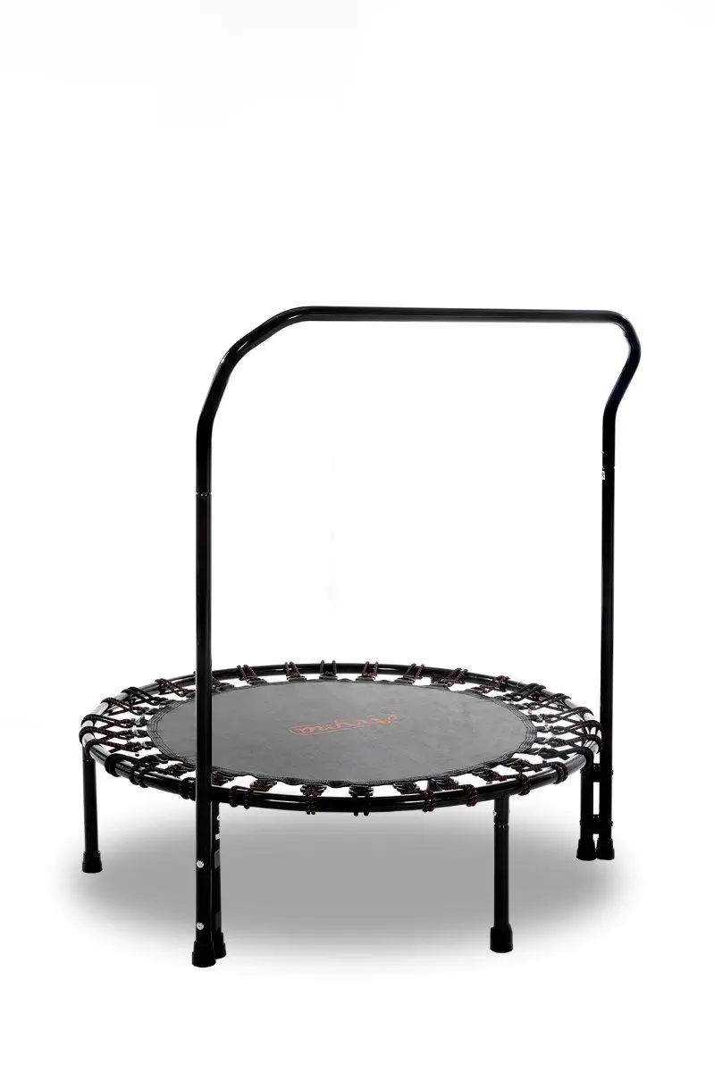 Avyna 120 Cm Foldable Fitness Trampoline – Black With Safety Frame 1