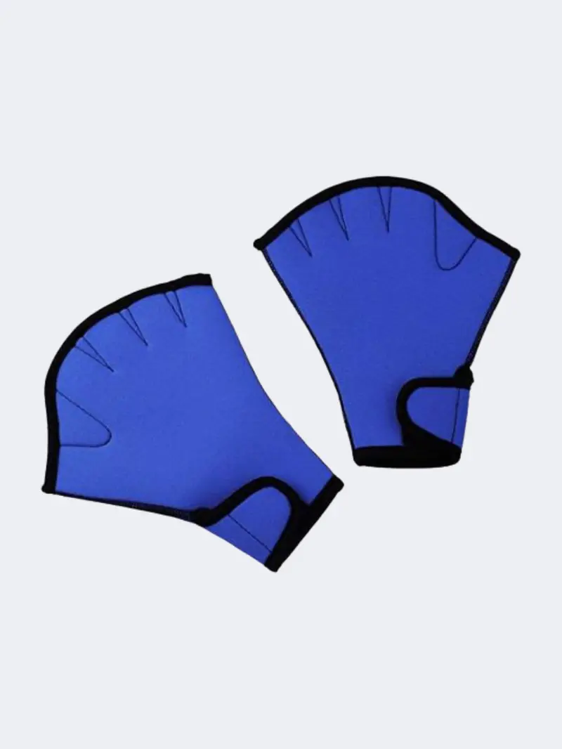 Azuni Swim Gloves – Blue Palm-Grip Swim Aid For Water Fitness 1
