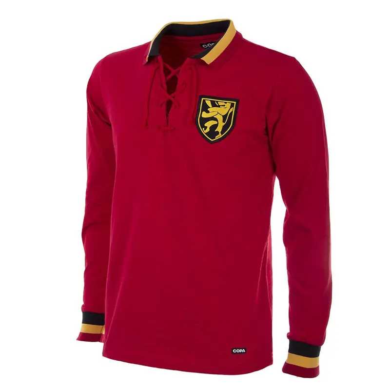 Belgium Copa 1954 Retro Football Shirt – Red (Style 214) 1
