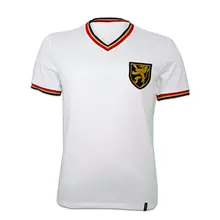 Belgium Copa Retro Football Jersey – White (Style 655) 1