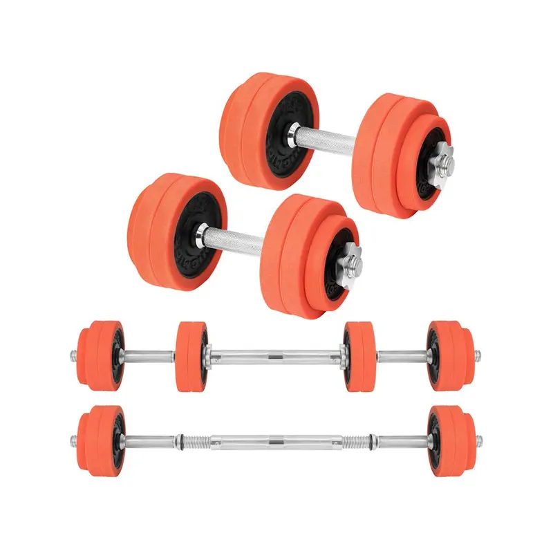 Black Cast Iron Adjustable Dumbbell Set – 30 Kg With Additional Barbell Bar 1