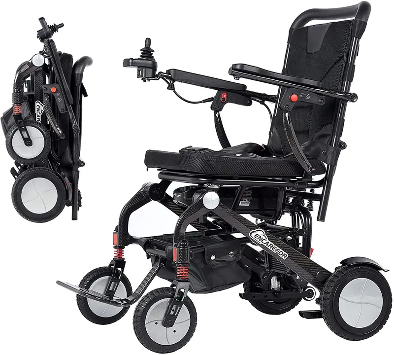 Black Foldable Electric Wheelchair With Portable Design And Long Battery Life 1