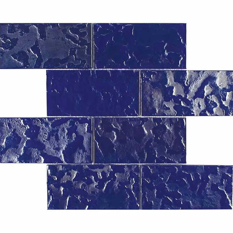 Cephalonia Iridescent Glass Mosaic Tile (3" X 6") 1