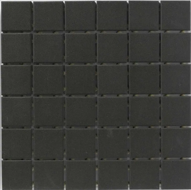 Charcoal Honed 2X2 Porcelain Mosaic Tile 1