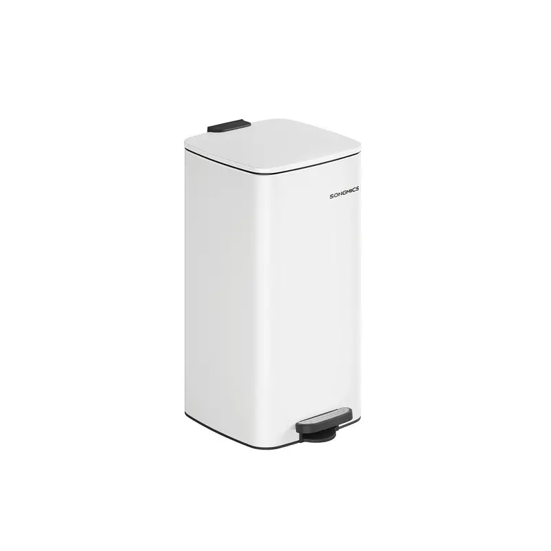 Cloud-White Steel Kitchen Bin – 30L Capacity With Removable Inner Bucket 1