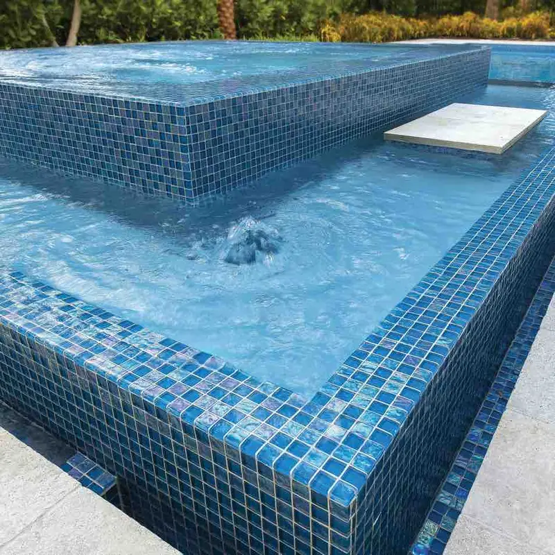 Cobalt Blue Glass Mosaic Tile – 1X1 Inch Lustrous Sheen 1