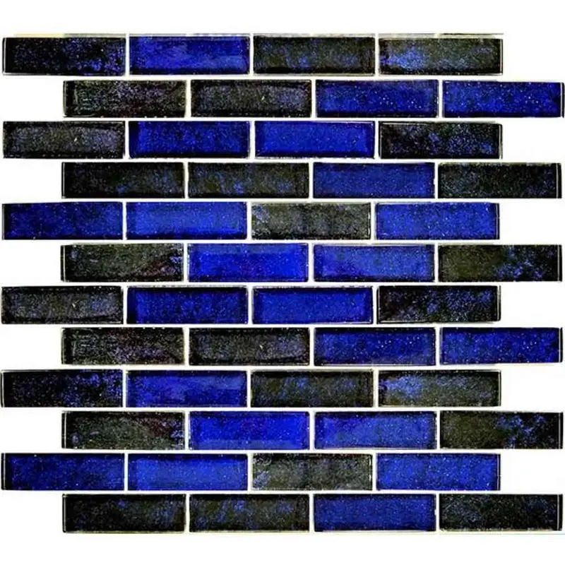 Cobalt Dark Pool Glass Mosaic Tile – 1X3 Inches 1