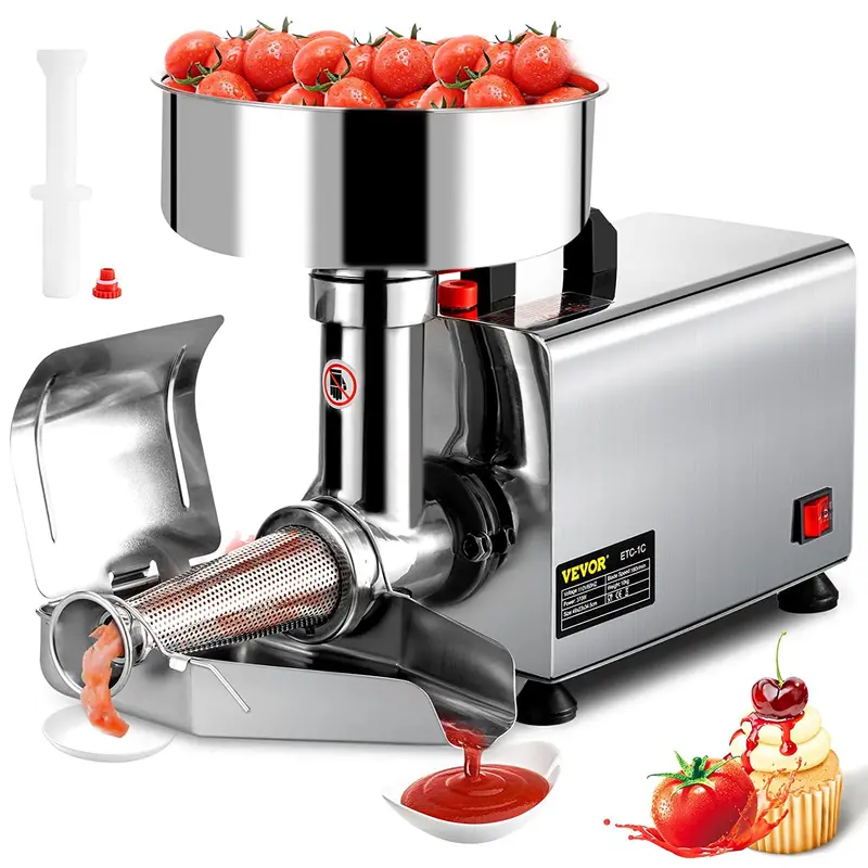Commercial Stainless Steel Tomato Strainer – Electric Milling Press For Sauce & Puree 1