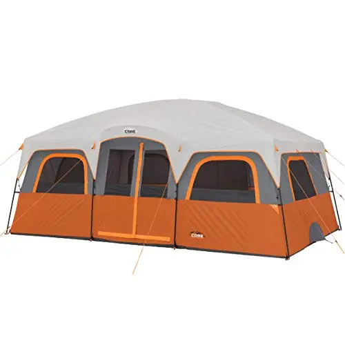 Core 12-Person Multi-Room Family Camping Tent – 8'2" Headroom 1