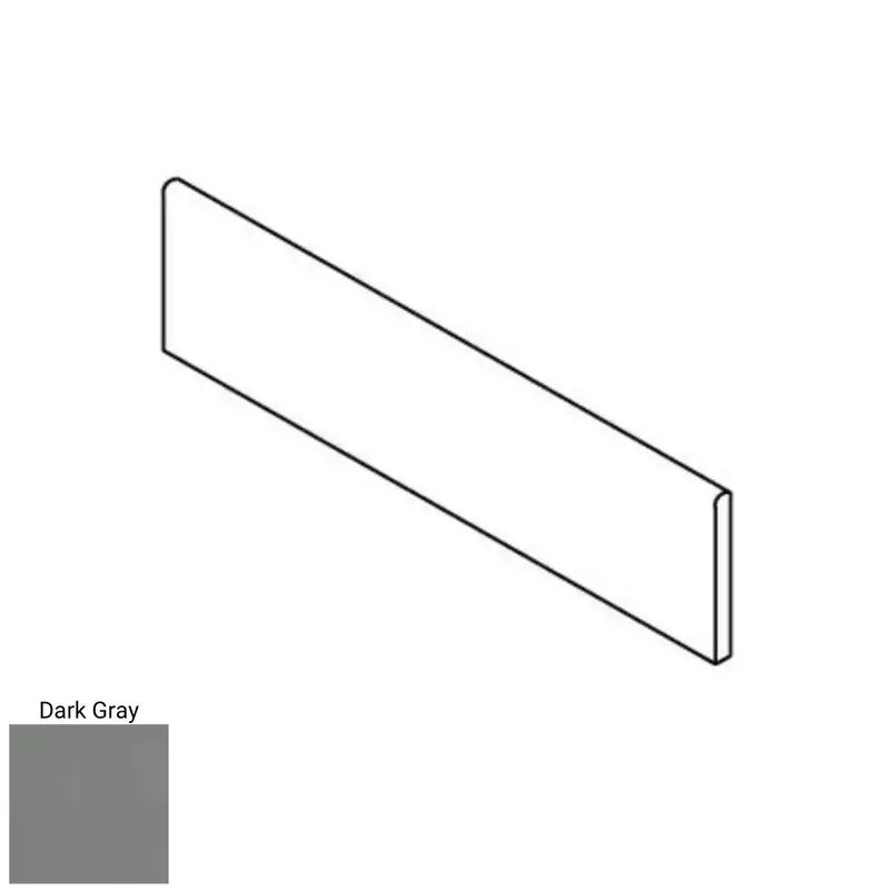 Delight Dark Gray Glossy Bullnose Tile – 3" X 10" Modern Edge Solution 1