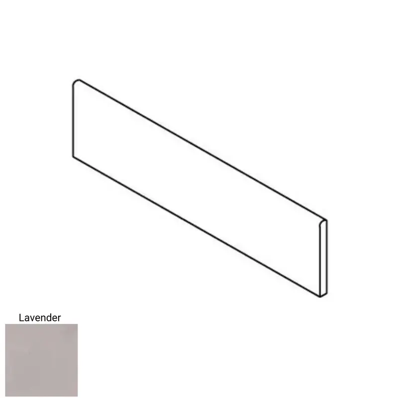 Delight Lavender Glossy Bullnose Tile – 3" X 10" Smooth Rounded Edge 1