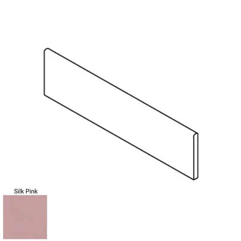 Delight Silk Pink Glossy Bullnose Tile – 3" X 10" Decorative Trim 1